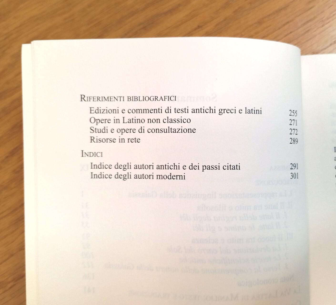 La via lattea dei greci e dei romani. Manlio, Astronomica, I 666-804