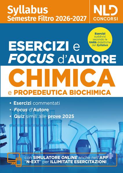 Test medicina semestre filtro Chimica. Manuale con esercizi e focus 2026 in linea con il Syllabus. Nuova ediz. Con software di simulazione - copertina