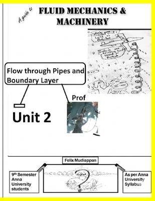 A guide to FLUID MECHANICS & MACHINERY: Unit 2(Flow through Pipes and Boundary Layer) - Felix Mudiappan - cover