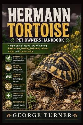 Hermann Tortoise pet owners Handbook: simple and Effective Tips for Raising, health care, feeding, behavior, habitat setu p and conservation - George Turner - cover