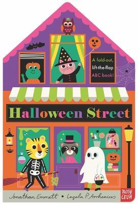 Halloween Street: A Fold-Out, Lift-The-Flap ABC Book! - Jonathan Emmett - cover